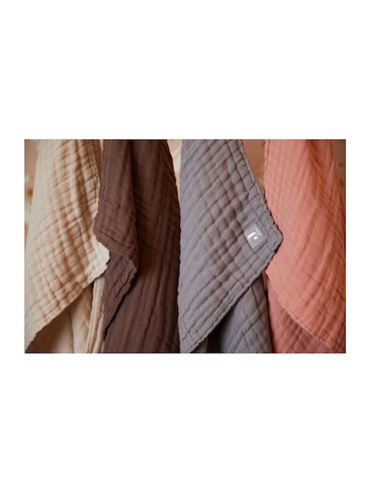 Jollein Σελτεδάκι από Μουσελίνα Chestnut 120x120εκ.