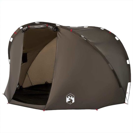 vidaXL Fishing Tent Brown for 5 People 273x273x129cm