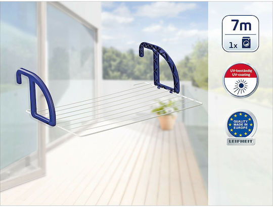 Leifheit Classic 70 Hanging Plastic Clothes Drying Rack with Hanging Length 7m