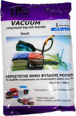 TnS με Λεβάντα Plastic Storage Bag For Clothes Airtight and with Vacuum 85x65cm 1pcs