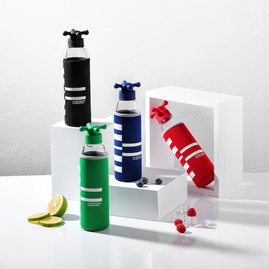 Benetton Flasche Glas mit Schraubverschluss Grün 550ml