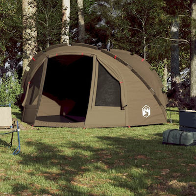 vidaXL Cort Camping Verde pentru 4 Persoane 298x236x152cm