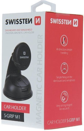 Swissten Suport Auto pentru Telefon cu magnet Neagră