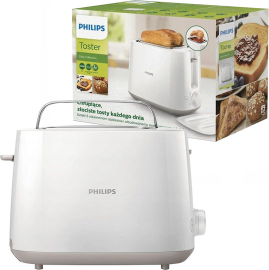 Philips Daily Collection Toaster 2 Slots 900W White