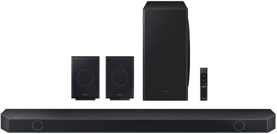 Samsung Soundbar 9.1.4 Bluetooth, HDMI και Wi-Fi 540W με Ασύρματο Subwoofer και Τηλεχειριστήριο Titanium Black HW-Q930D