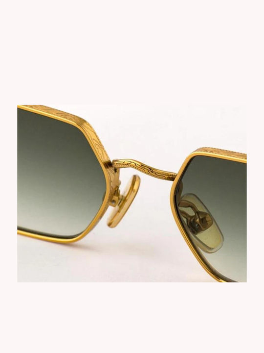 Eyepetizer Unisex Γυαλιά Ηλίου με Χρυσό Μεταλλικό Σκελετό και Πράσινο Ντεγκραντέ Φακό CAVALLET C. 4-25
