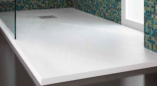 Karag Pietra Ορθογώνια Ακρυλική Ντουζιέρα 140x90cm Bianco
