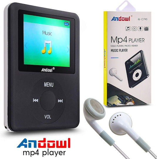 Andowl AN-Q-C990 MP4 Player (8GB) with TFT Screen 1.8" Black