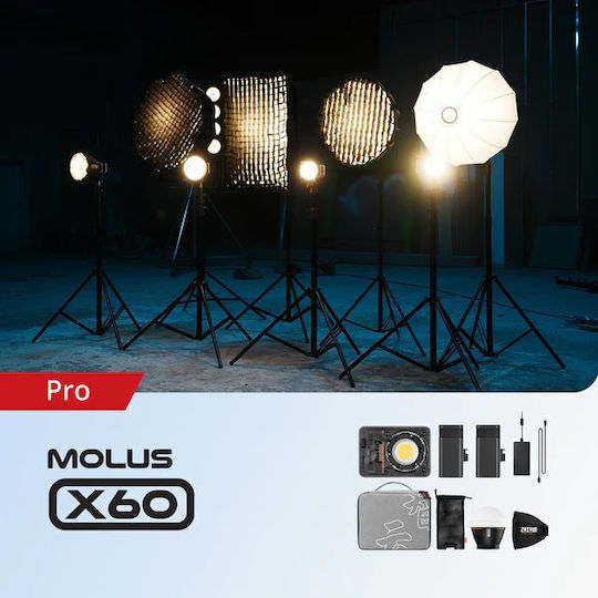 Zhiyun Molus LED Daylight 60W με Φωτεινότητα LUX 2680 Lux