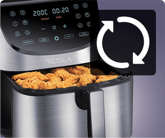 Tesla Air Fryer με Wi-Fi 5lt Μαύρο AF501BX
