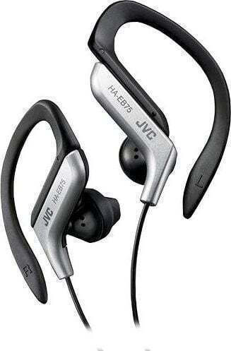 JVC Ακουστικά Ψείρες In Ear HA-EB75 Τύπου Ear Hook Ασημί