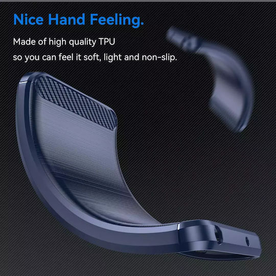 Hurtel Carbon Back Cover Σιλικόνης Μπλε (Redmi Note 13 5G)