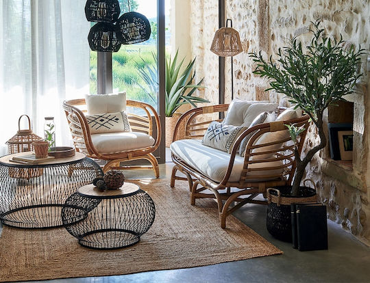 Atmosphera Teppich Rechteckig Sommer aus Jute Natural Shades