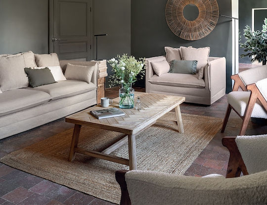 Atmosphera Teppich Rechteckig Sommer aus Jute Natural Shades