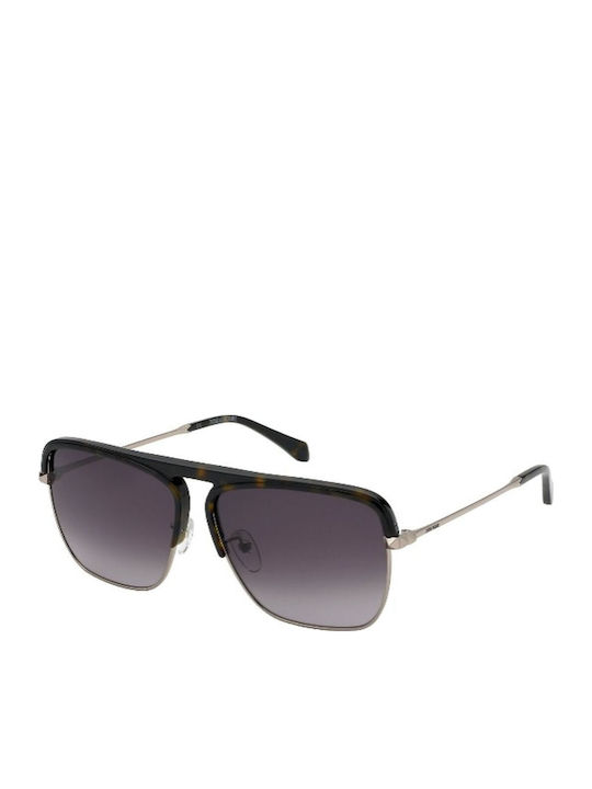 Zadig & Voltaire Ανδρικά Γυαλιά Ηλίου με Καφέ Ταρταρούγα Σκελετό και Γκρι Ντεγκραντέ Φακό