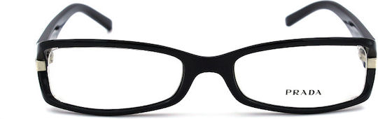 Prada Women's Acetate Prescription Eyeglass Frame Black PRVPR10 VPR10I