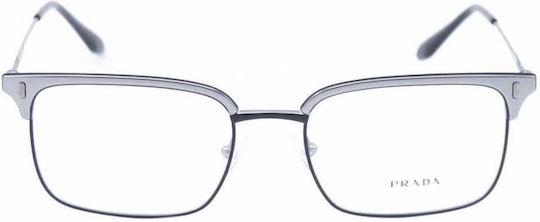 Prada Men's Silver Prescription Eyeglass Frame PRVPR55 2781O1