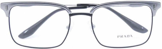 Prada Men's Silver Prescription Eyeglass Frame PRVPR55 2781O1