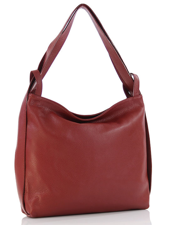 Passaggio Leather Leather Women's Bag Backpack Red