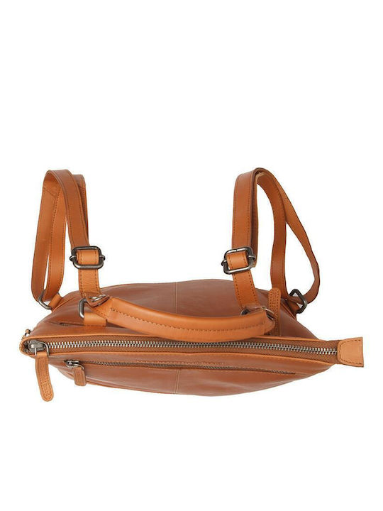 Leather Women's Bag Backpack Tabac Brown