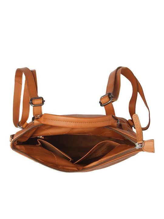 Leather Women's Bag Backpack Tabac Brown