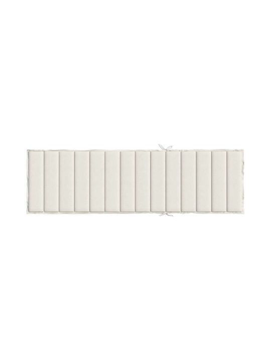 vidaXL Sunbed Cushion with Backrest Cream 70x200cm