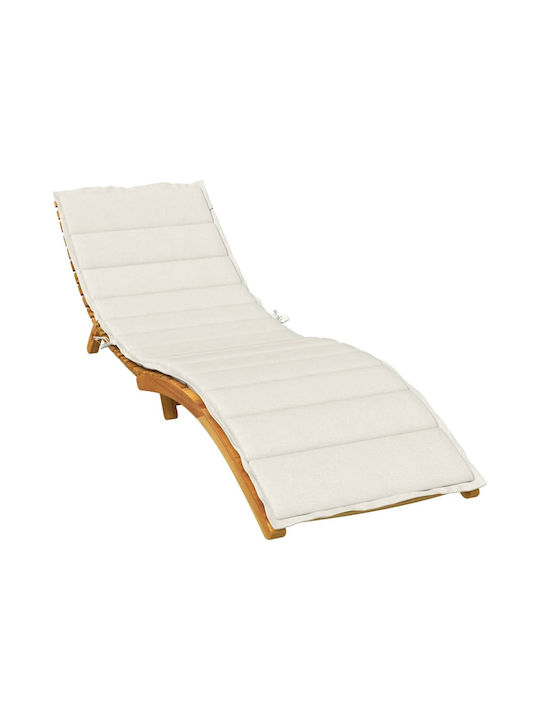 vidaXL Sunbed Cushion with Backrest Cream 70x200cm