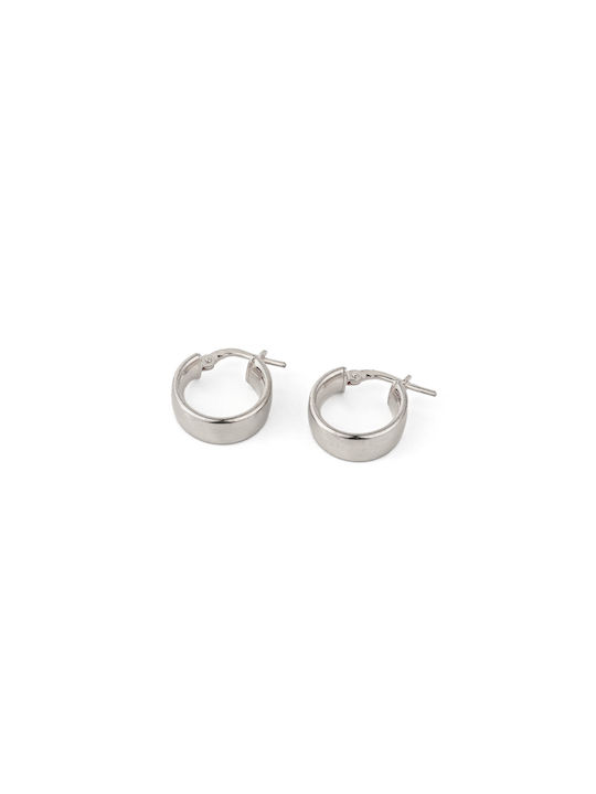 George Art Jewels Σκουλαρίκια Κρίκοι από Ασήμι Επιχρυσωμένα