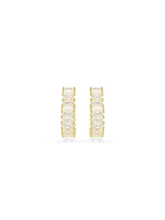 Swarovski Matrix Earrings Gold Plated with Diamond