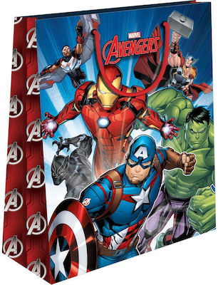 Avengers Paper Bag for Gift with Theme "Avengers" Multicolored 33x45x12cm.