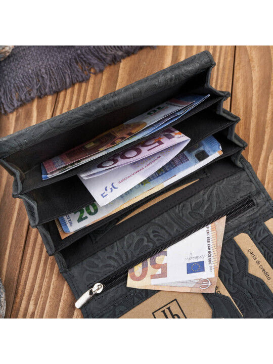 Голяма Дамско Портмоне Класически с RFID Черен