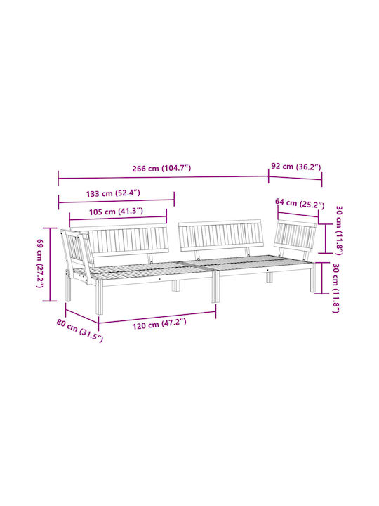 Baumsessel-Sofa Außenbereich aus Paletten 120x80cm