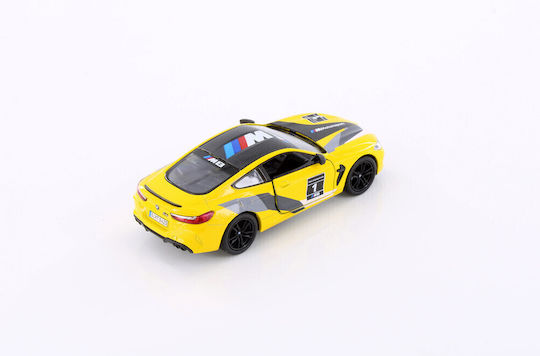 Kinsmart 1:38 BMW M8 Competition Coupe cu Livrare în Ediție Specială, Metalic, Galben, Uși Deschise Kt5425rb