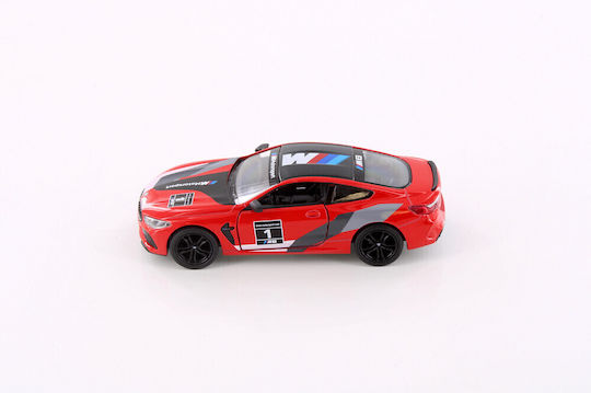 Kinsmart 1:38 Метален Състезателен Bmw M8 Competition Coupe Livery Edition Червен Отварящи Се Врати Kt5425rc