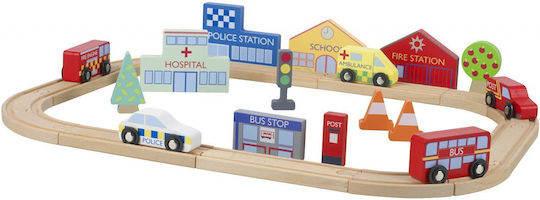 Orange Tree Toys Circuit With Utility Vehicles Πίστα για 3+ Ετών