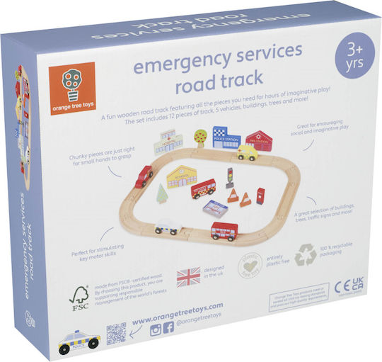 Orange Tree Toys Circuit With Utility Vehicles Πίστα για 3+ Ετών