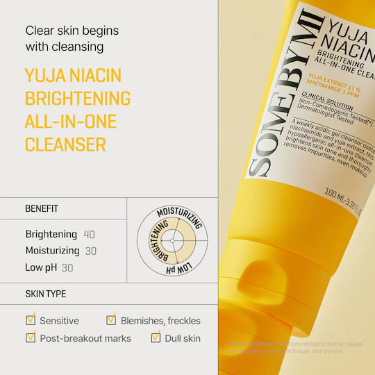 Some By Mi Yuja Niacin Flüssig Reinigung Gesicht für Akne-anfällige Haut 100ml
