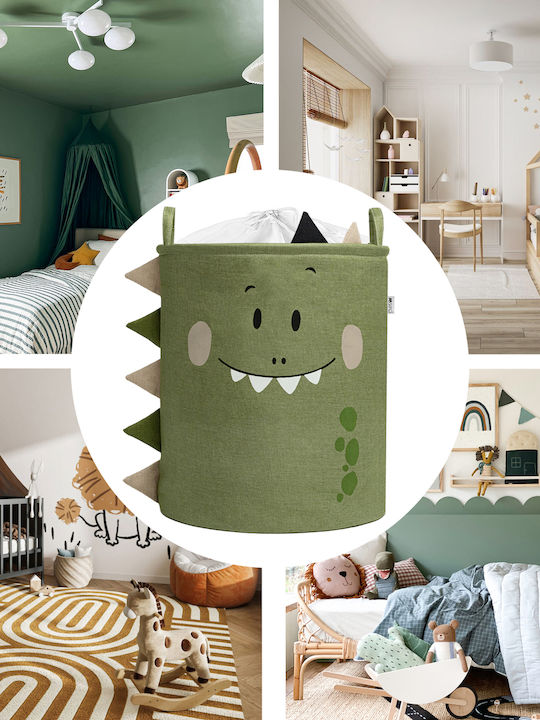 Sipo Children's Storage Basket made of Fabric Green 40x40x50cm 1pcs