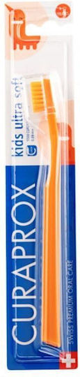 Curaprox Ultra Soft Παιδική Οδοντόβουρτσα για 4+ Χρονών πορτοκαλί