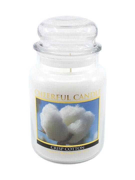 Cheerful Scented Candle with Scent Bavlna White 680gr 1pcs