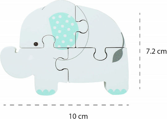 Holz Kinder Steckpuzzle Elephant 4pcs Orange Tree Toys