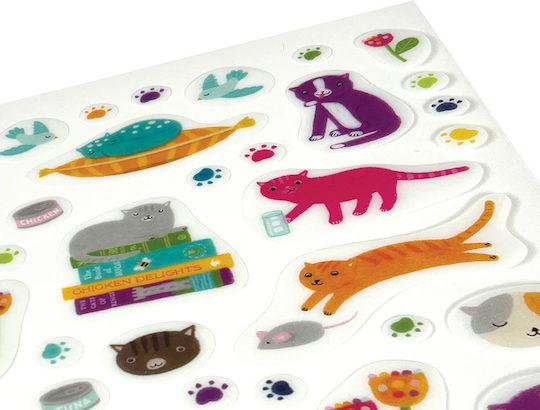 Transparente Vinylaufkleber Stickiville Quirky Cats
