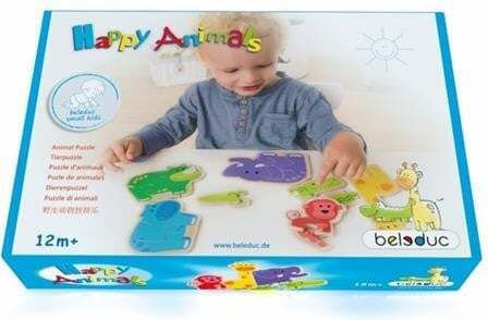 Παιδικό Puzzle Happy Animals για 1+ Ετών 2pcs Beleduc