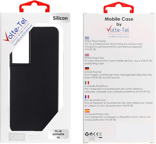 Volte-Tel Back Cover Σιλικόνης Μαύρο (TCL 40 NXTPAPER 4G)