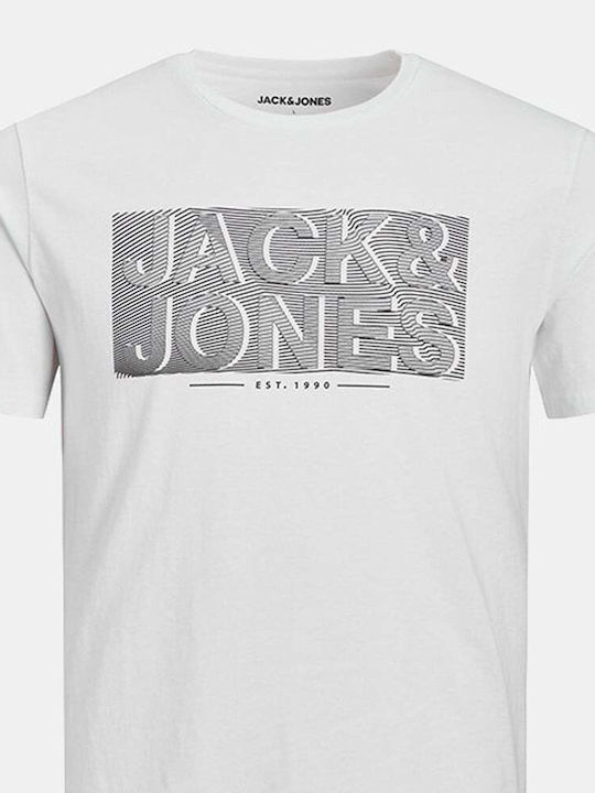 Jack & Jones Ανδρικό T-shirt Κοντομάνικο Λευκό