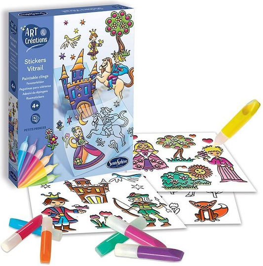 Kreatives Glasfenster-Aufkleber-Set Prinzen Prinzessinnen
