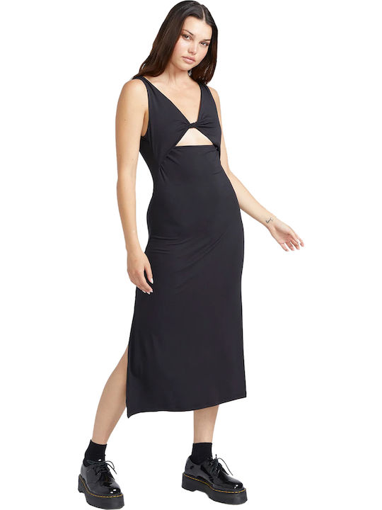 Stone Luz Summer Midi Dress Black B1312402 BLK
