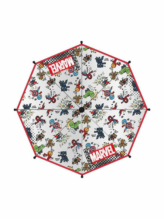 Marvel Kinderregenschirm Gebogener Handgriff Mehrfarbige 45cm