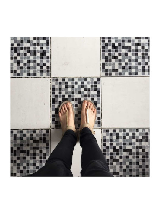 Decorative Sticker Tiles Black & White Kitchen / Bathroom 3 Pieces. 3pcs 30x30cm Ango