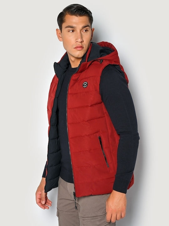 Camaro Men's Sleeveless Jacket Brick